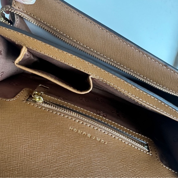 Tory Burch Emerson Combo Crossbody Handbag Brown Leather Nearly New - Picture 12 of 13